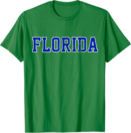 Vintage Florida Florida Orange Retro Worn FL T-Shirt - T-Shirt | Irish Green