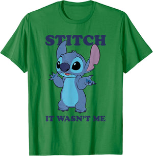Disney Lilo & Stitch It Wasn't Me Innocent Looking Stitch T-Shirt - T-Shirt | Irish Green