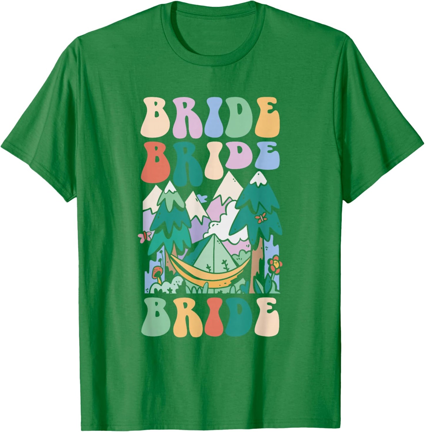 Camping Bridal Party Camp Bachelorette Camp Bride T-Shirt - T-Shirt | Irish Green