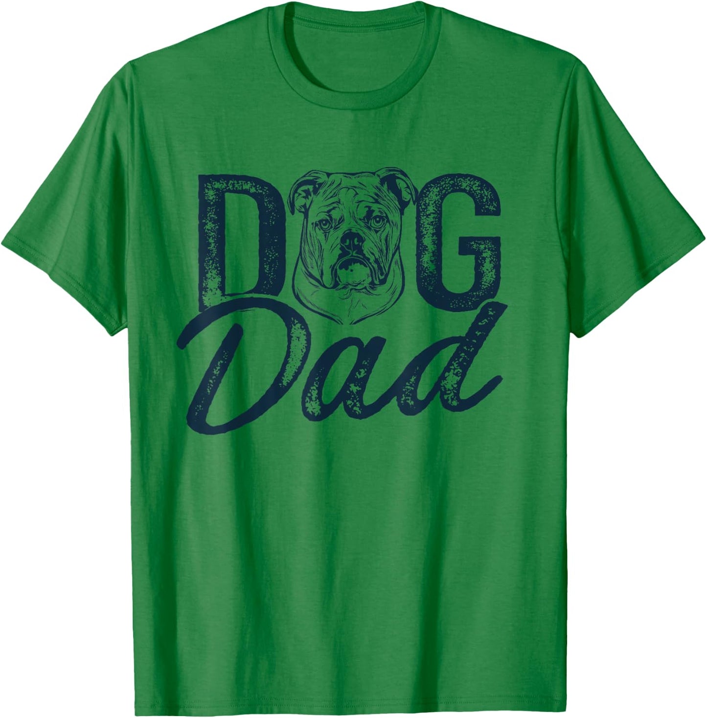 English Bulldog Dog Dad T-Shirt - T-Shirt | Irish Green