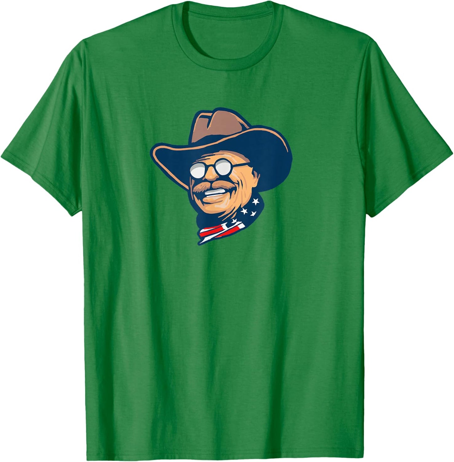 Giant Step Design Co. Teddy Roosevelt Rough Rider American National Parks Retro T-Shirt - T-Shirt | Irish Green