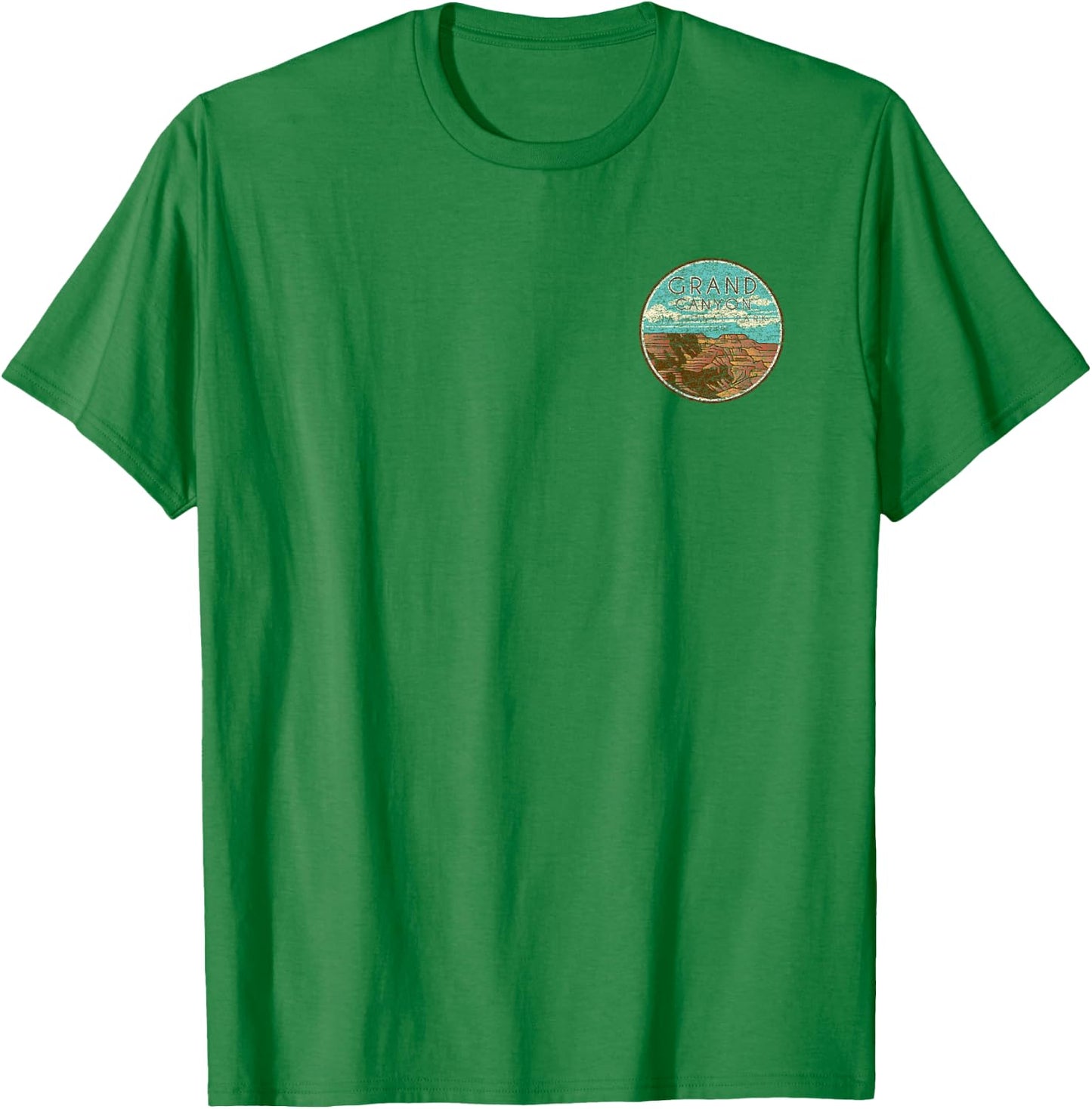 Grand Canyon National Park Retro T-Shirt - T-Shirt | Irish Green