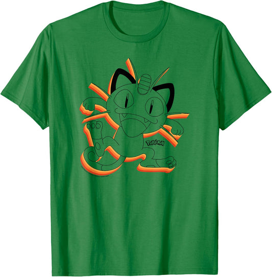 Pokémon - Meowth Repeat T-Shirt - T-Shirt | Irish Green