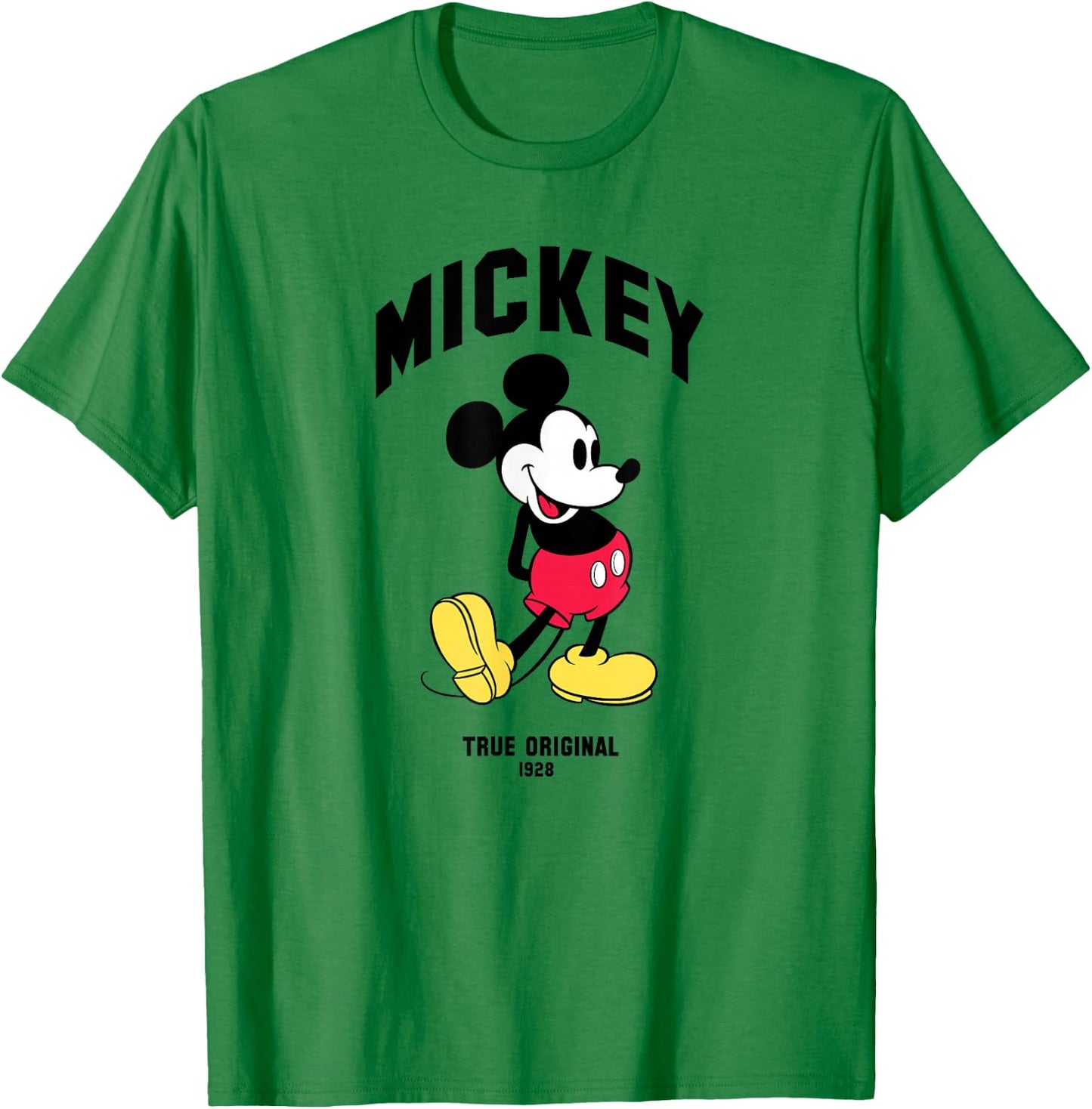 Disney Mickey And Friends Classic Mickey True Original Logo T-Shirt - T-Shirt | Irish Green