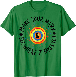 Make Your Mark International Dot Day Girls Boys Colorful T-Shirt - T-Shirt | Irish Green