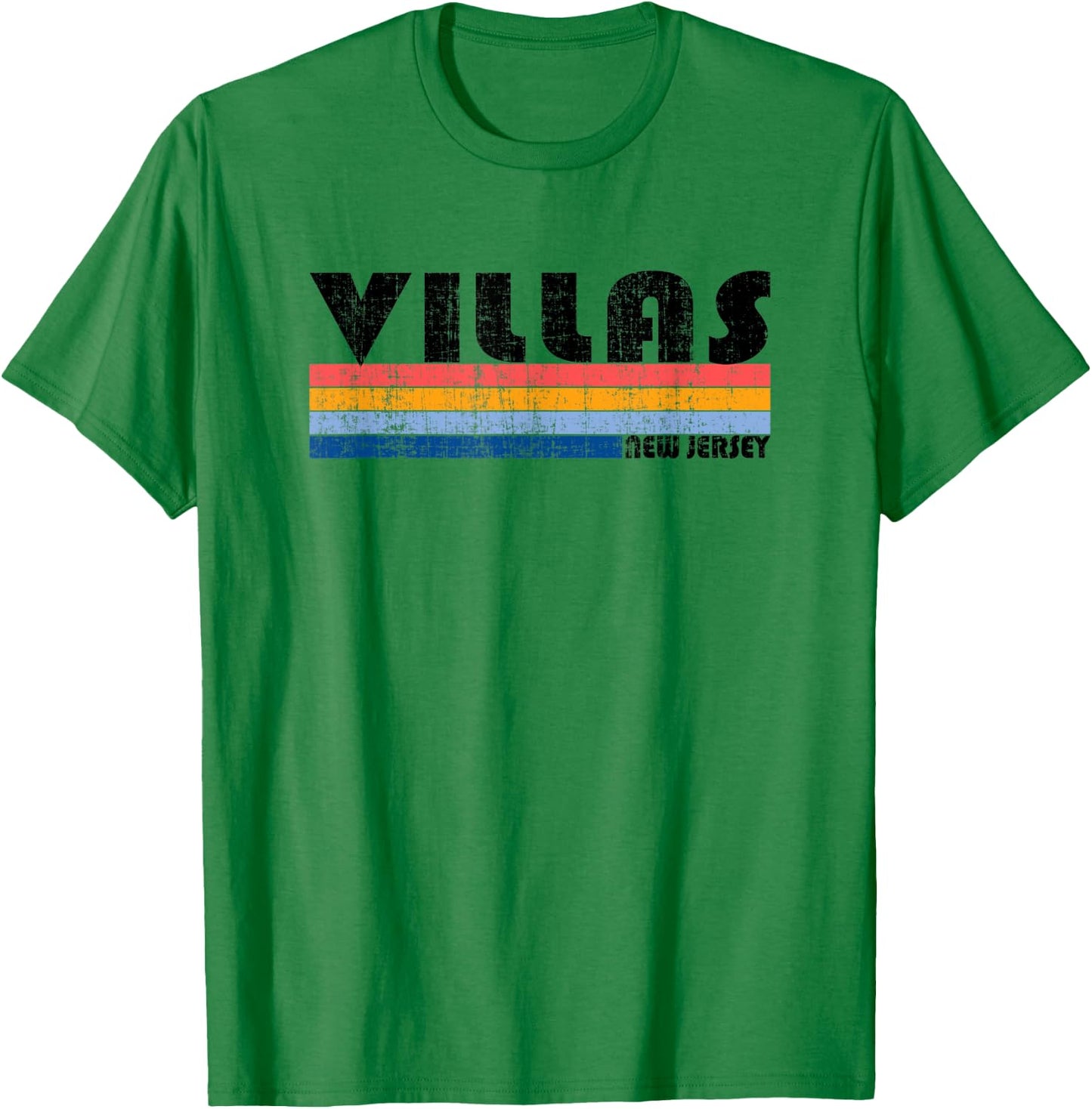 Vintage 70s 80s Style Villas, NJ T-Shirt - T-Shirt | Irish Green