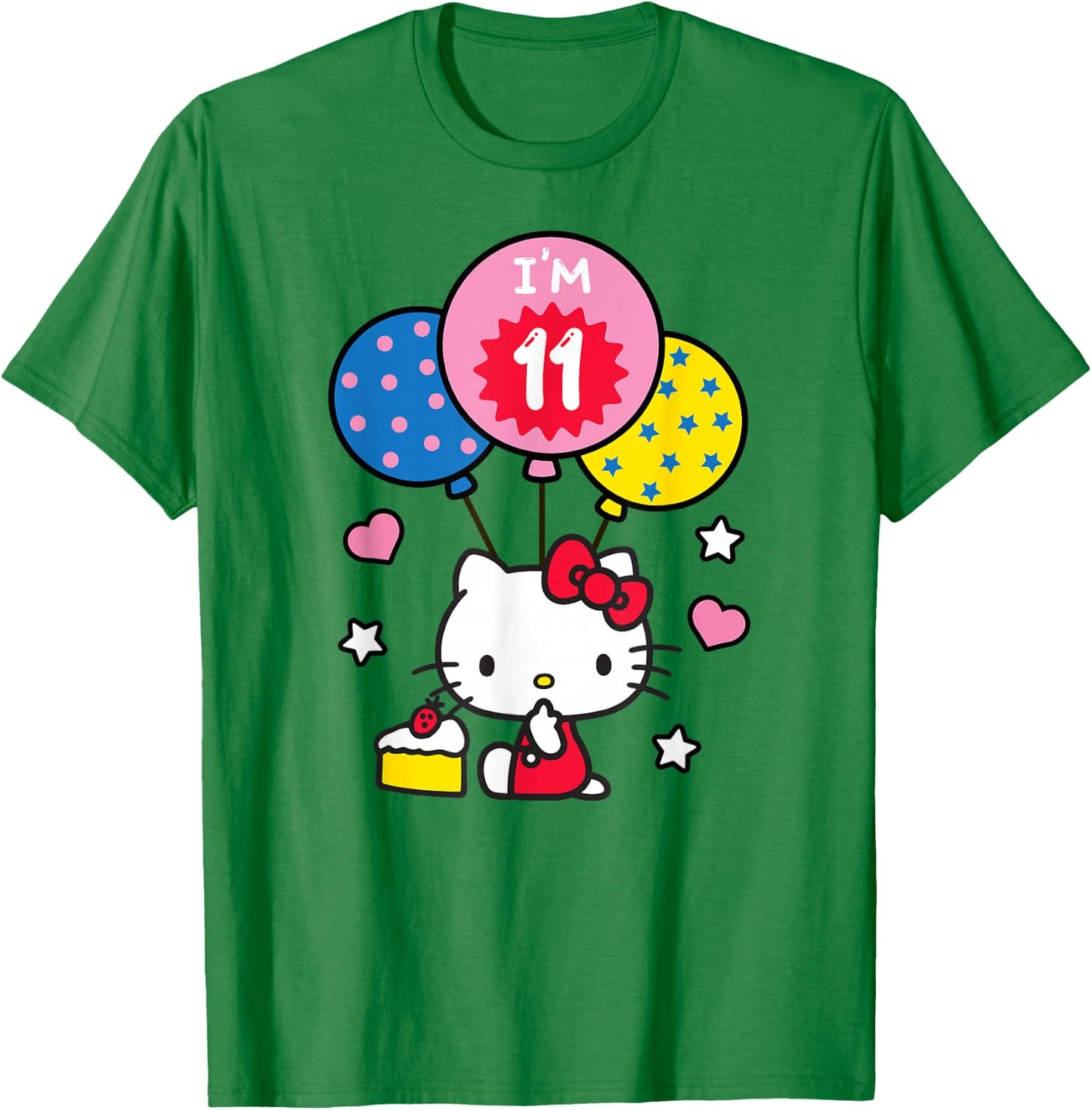 Hello Kitty I'm 11 Birthday T-Shirt - T-Shirt | Irish Green
