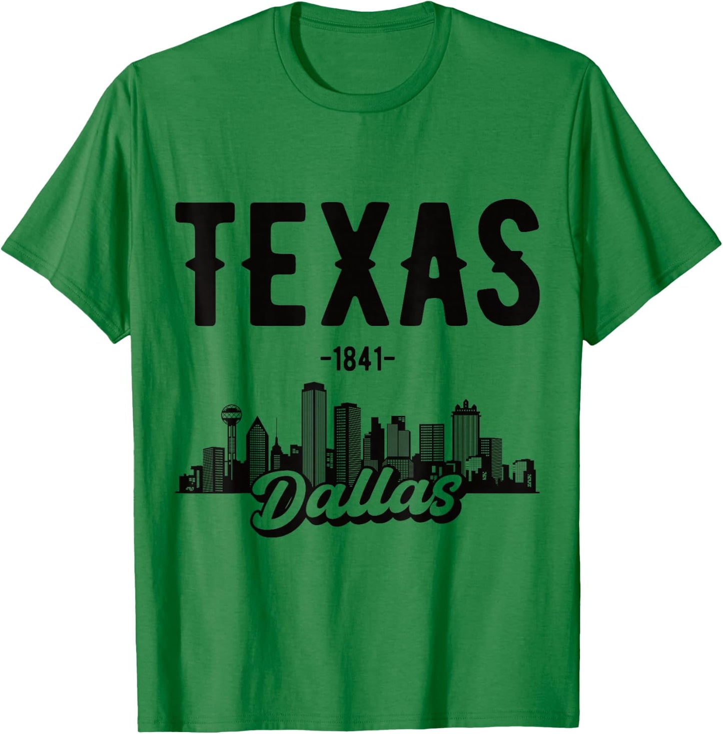 Dallas Texas Skyline T-Shirt - T-Shirt | Irish Green
