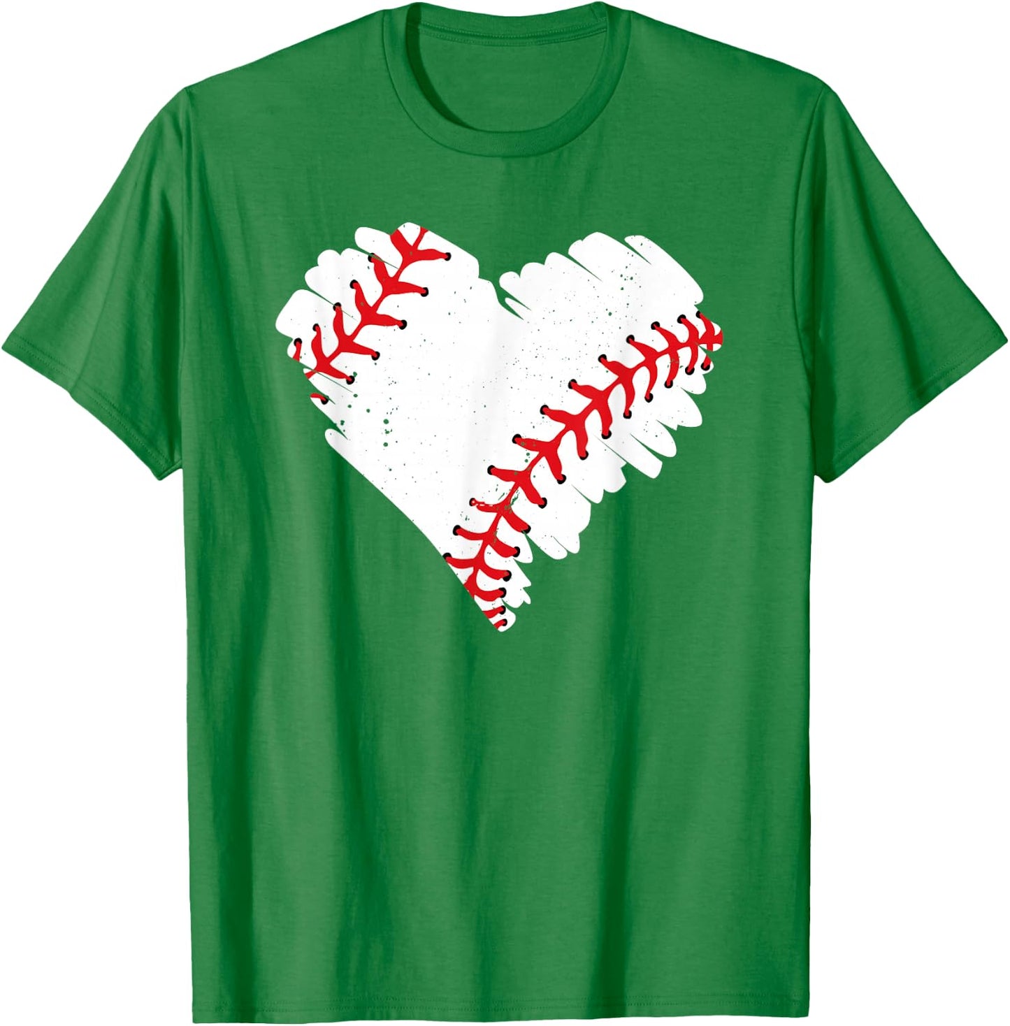 Orange Baseball Heart T-Shirt - T-Shirt | Irish Green