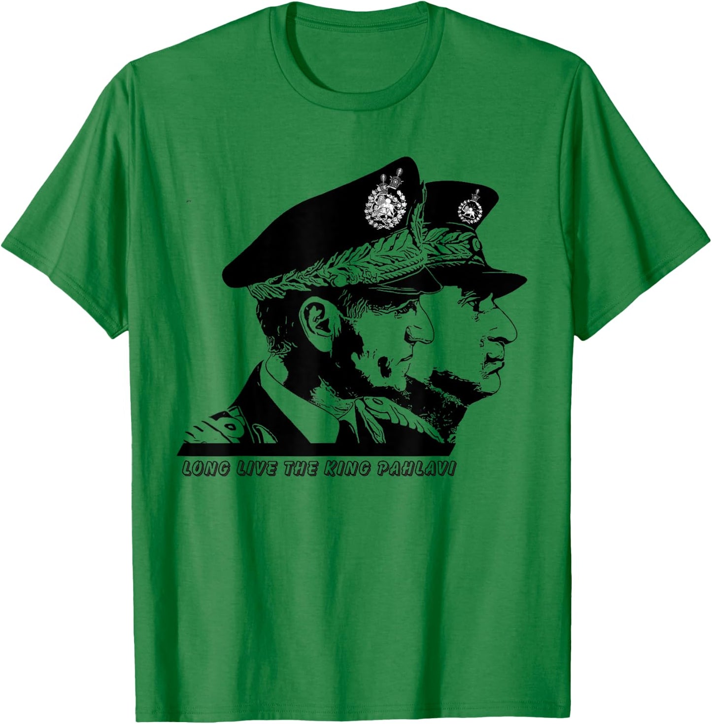 Iran Gilaki Co King Reza Shah and King Mohammad Reza Pahlavi T-Shirt - T-Shirt | Irish Green