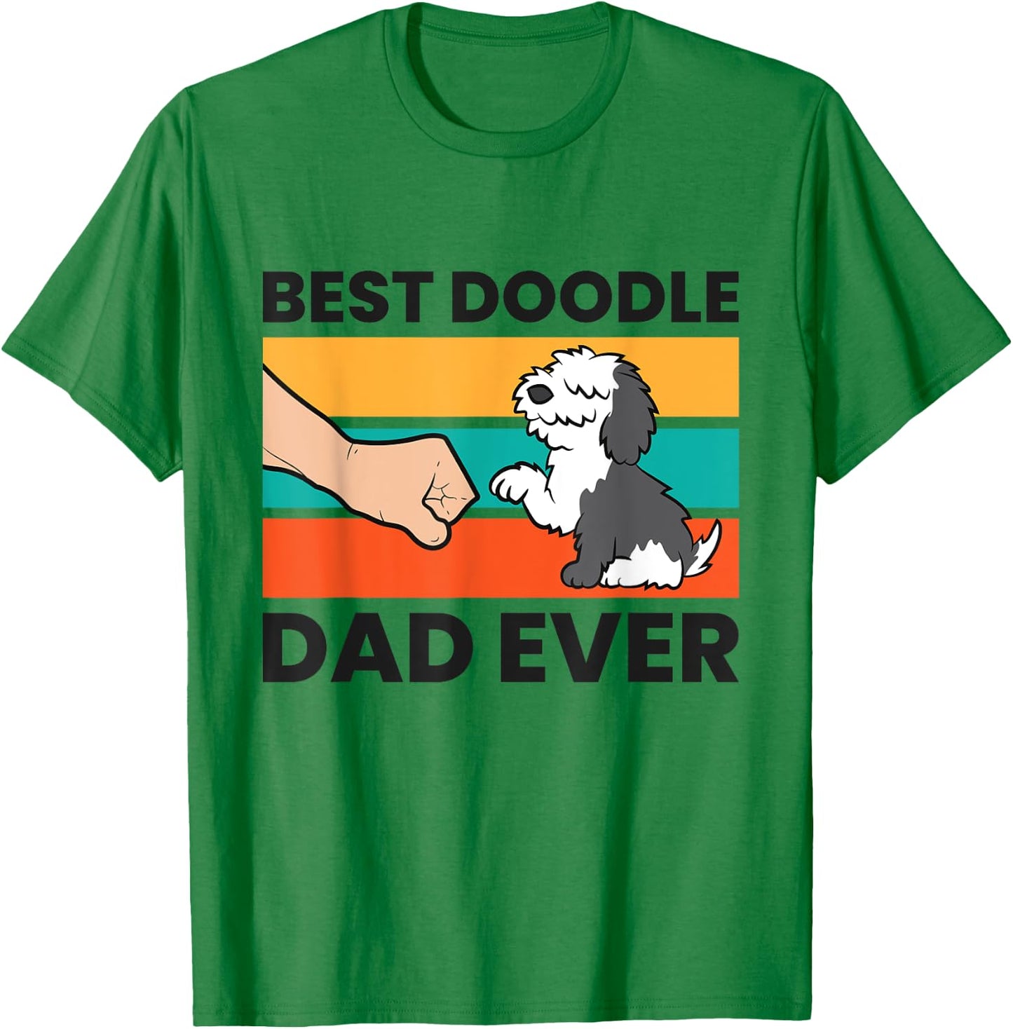 Best Doodle Dad Ever Sheepadoodle Dad T-Shirt - T-Shirt | Irish Green