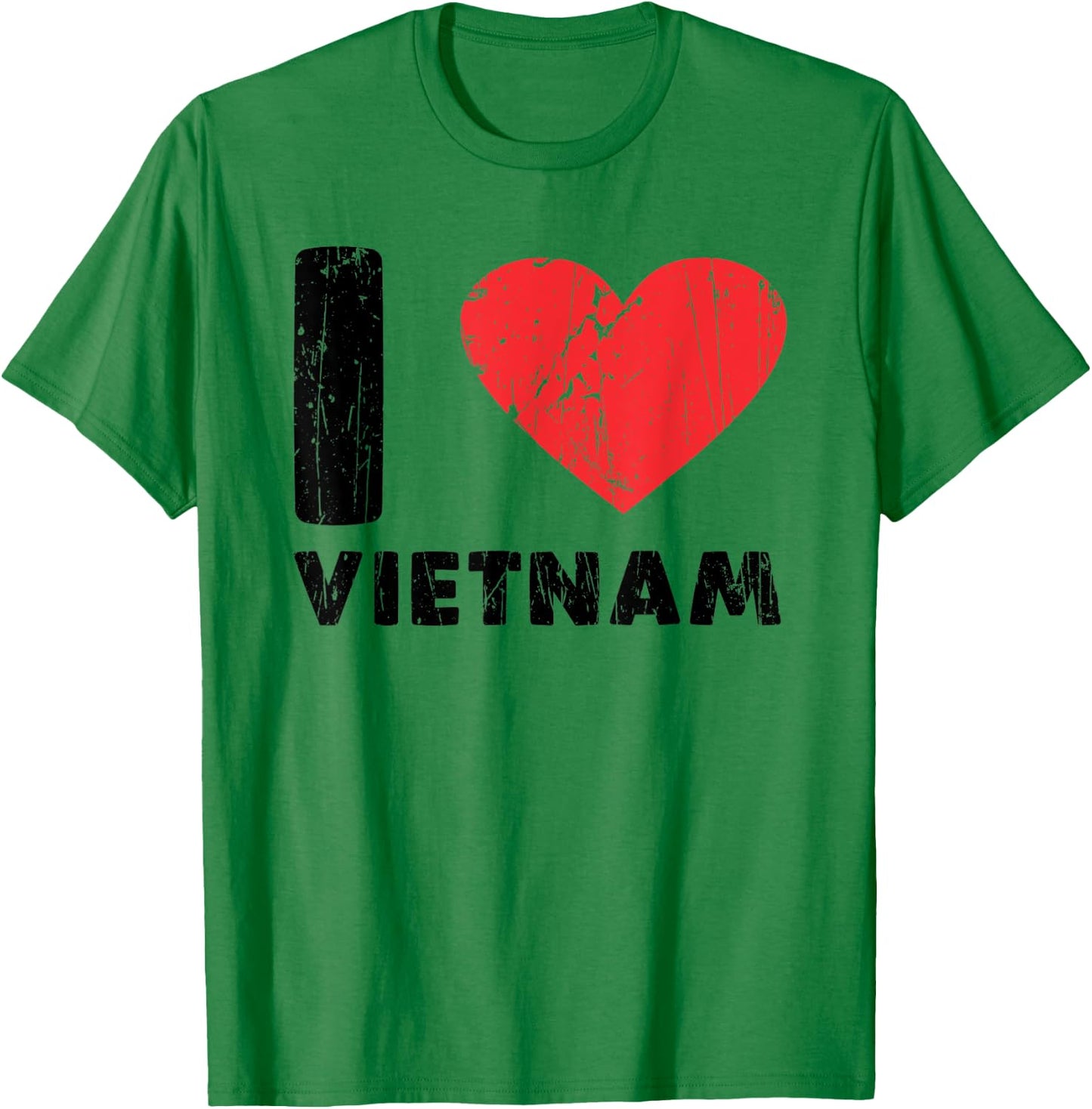 I Love Vietnam I Heart Vietnam Family Travel Vietnam Flag T-Shirt - T-Shirt | Irish Green