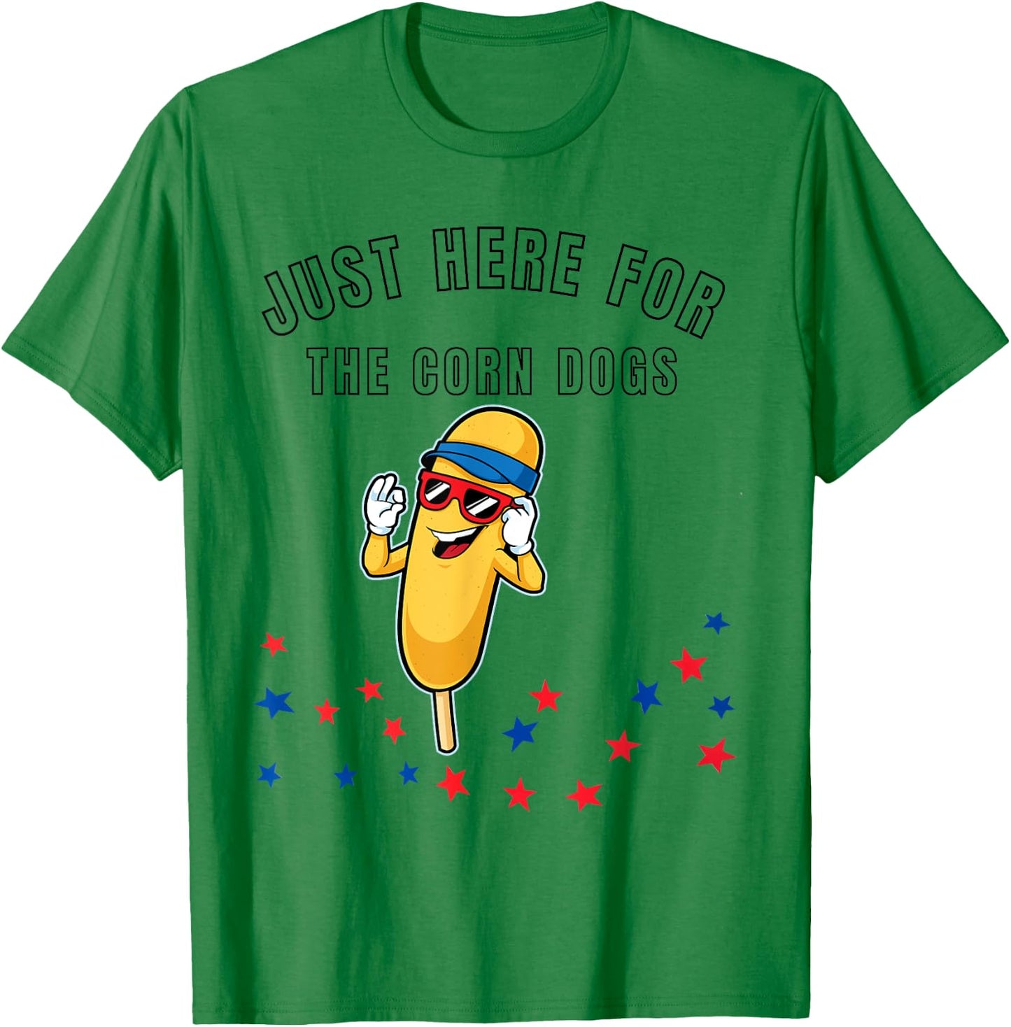 Corn dog lover Corndog state fair Just here for the corndogs T-Shirt - T-Shirt | Irish Green