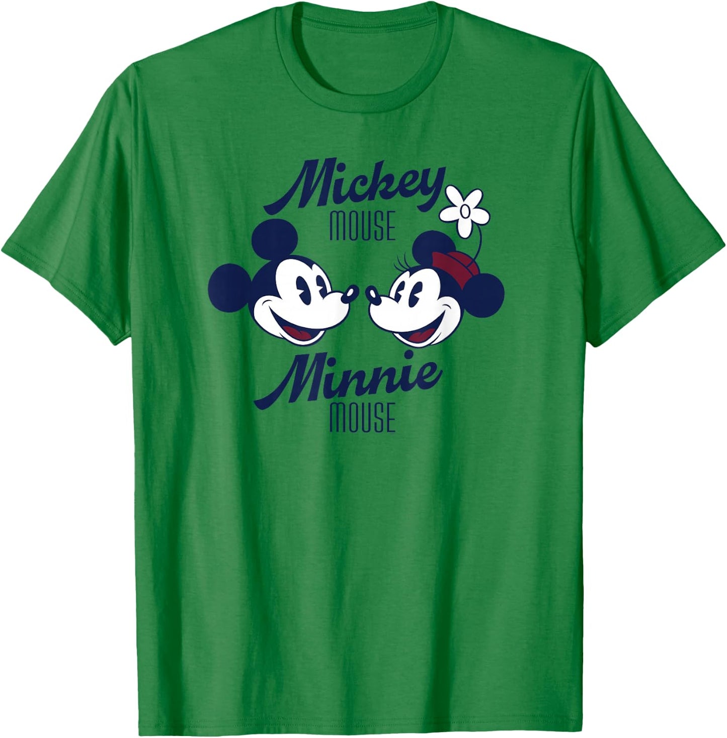 Disney Mickey Mouse and Minnie Mouse Together Retro Vintage Small T-Shirt - T-Shirt | Irish Green