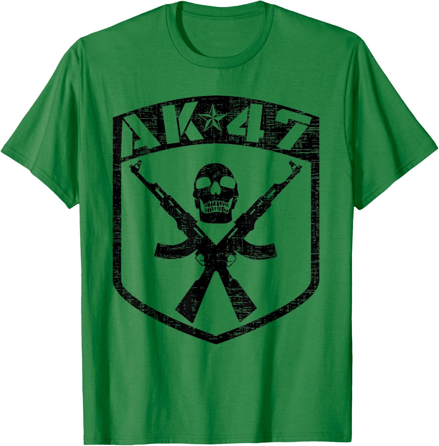 Kalashnikov AK-47 Assault Rifle Skull T-Shirt - T-Shirt | Irish Green