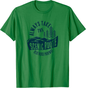 Blue Ridge Parkway National Park Scenic Route T-Shirt - T-Shirt | Irish Green