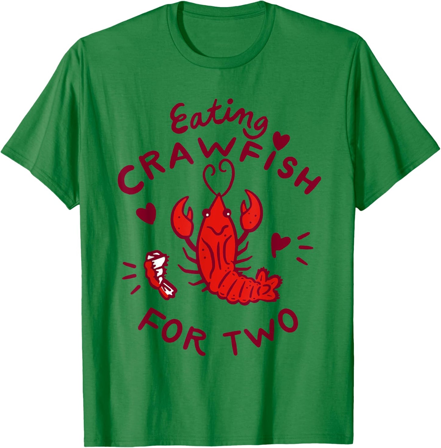 Eating Crawfish For Two Crawfish Boil Pregnancy Announcement T-Shirt - T-Shirt | Irish Green