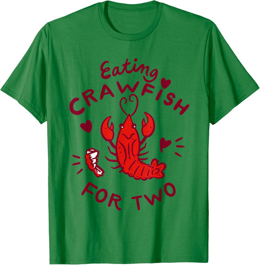 Eating Crawfish For Two Crawfish Boil Pregnancy Announcement T-Shirt - T-Shirt | Irish Green