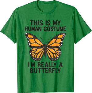 Simple Halloween Costumes Women - Funny Butterfly T-Shirt - T-Shirt | Irish Green