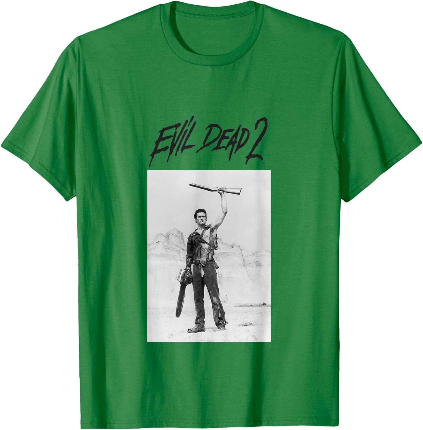Evil Dead 2 Black Text Logo T-Shirt - T-Shirt | Irish Green