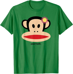 Paul Frank Spring Time Julius Flower Decor Face Portrait T-Shirt - T-Shirt | Irish Green