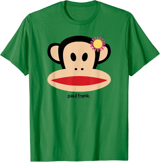 Paul Frank Spring Time Julius Flower Decor Face Portrait T-Shirt - T-Shirt | Irish Green