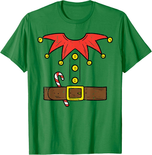 Elf Costume Christmas For Boys Kids Toddler Men Xmas T-Shirt - T-Shirt | Irish Green