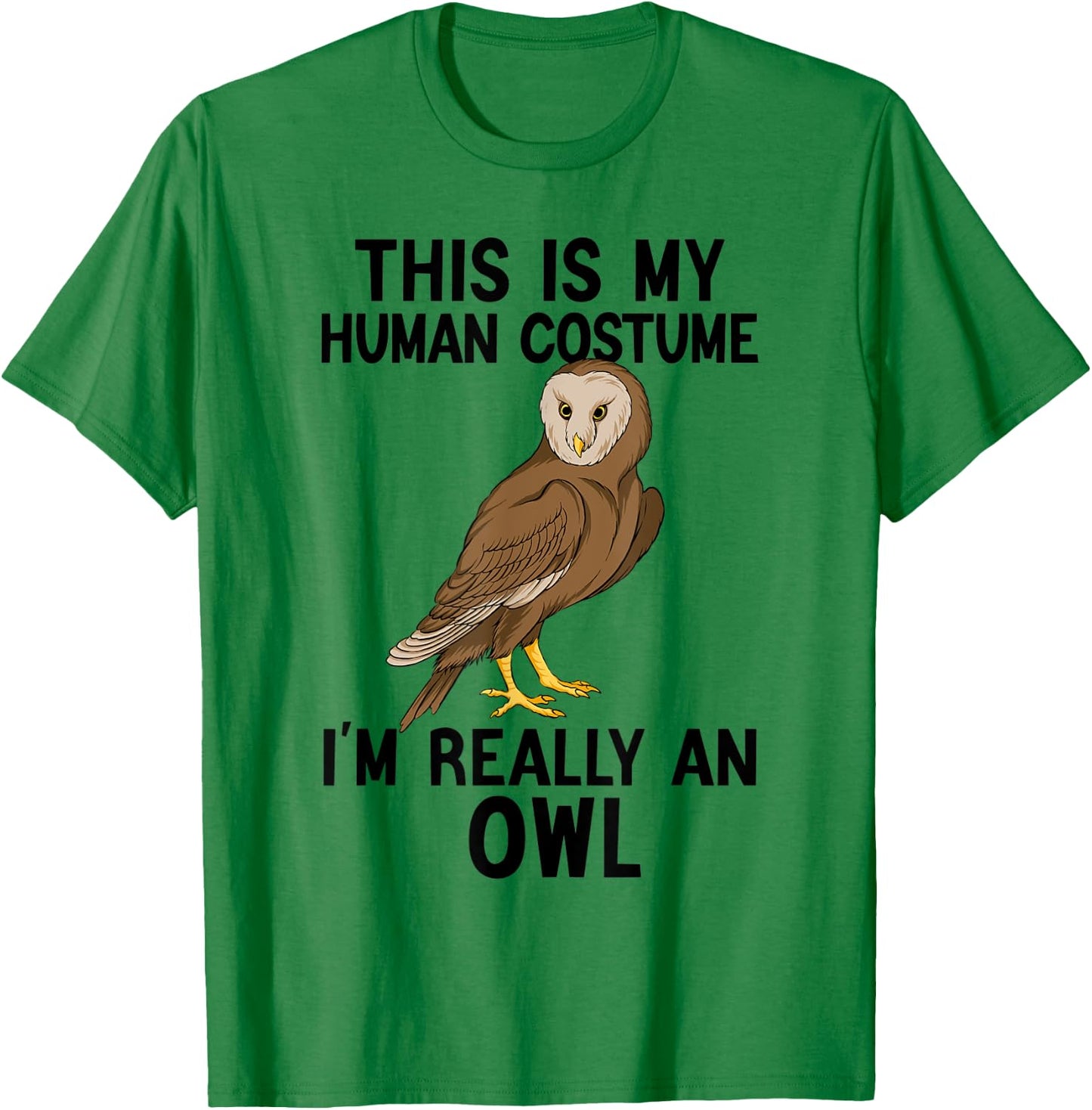 Simple Halloween Costumes Women - Funny Owl Costume T-Shirt - T-Shirt | Irish Green