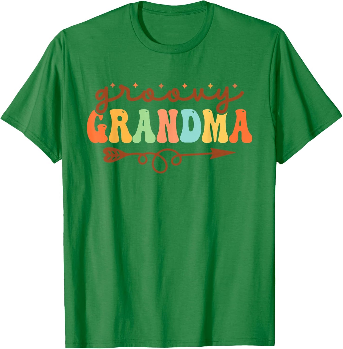 Groovy Grandma Retro Groovy Grandmother Family Matching T-Shirt - T-Shirt | Irish Green
