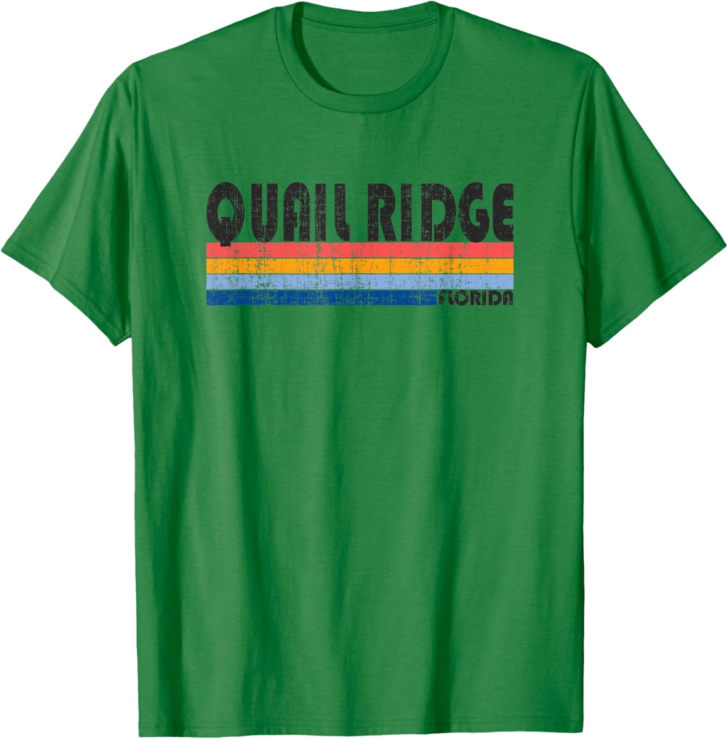 Vintage 70s 80s Style Quail Ridge, FL T-Shirt - T-Shirt | Irish Green