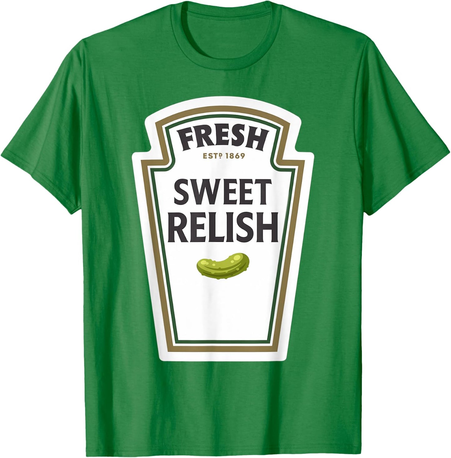 Halloween Matching Costume Fresh Sweet Relish Bottle Label T-Shirt - T-Shirt | Irish Green