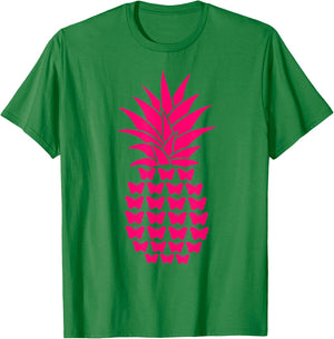 Aloha Tropical Beach Pineapple & Butterflies Summer Vacation Women T-Shirt - T-Shirt | Irish Green
