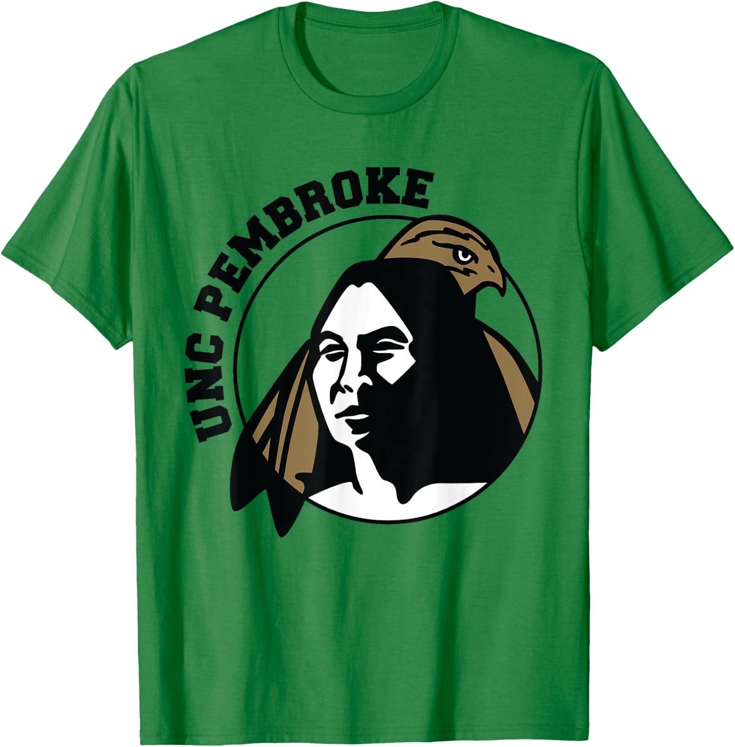 License Champs University of North Carolina at Pembroke | NCAA | NCAFUNCP04 , Small, White T-Shirt - T-Shirt | Irish Green