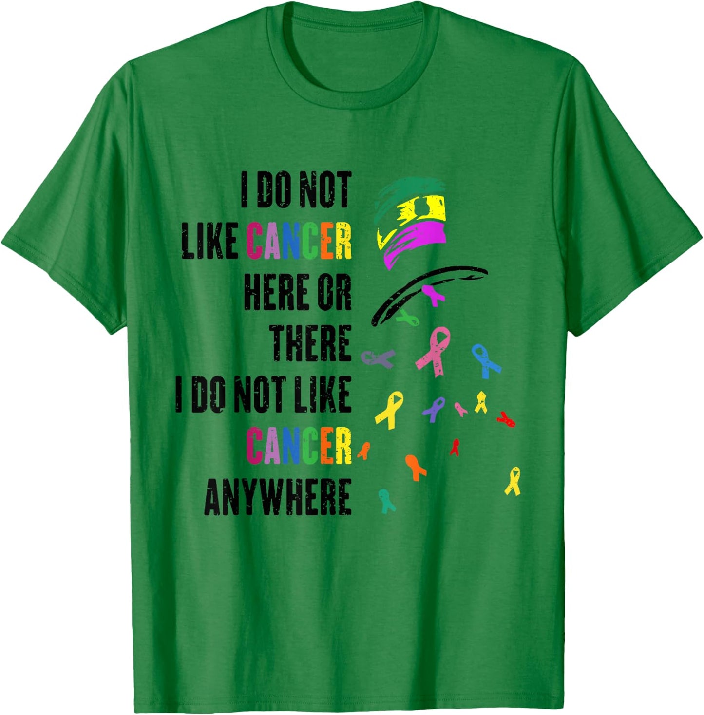 I Do Not Like Cancer Here or There I Do Not Like Cancer T-Shirt - T-Shirt | Irish Green