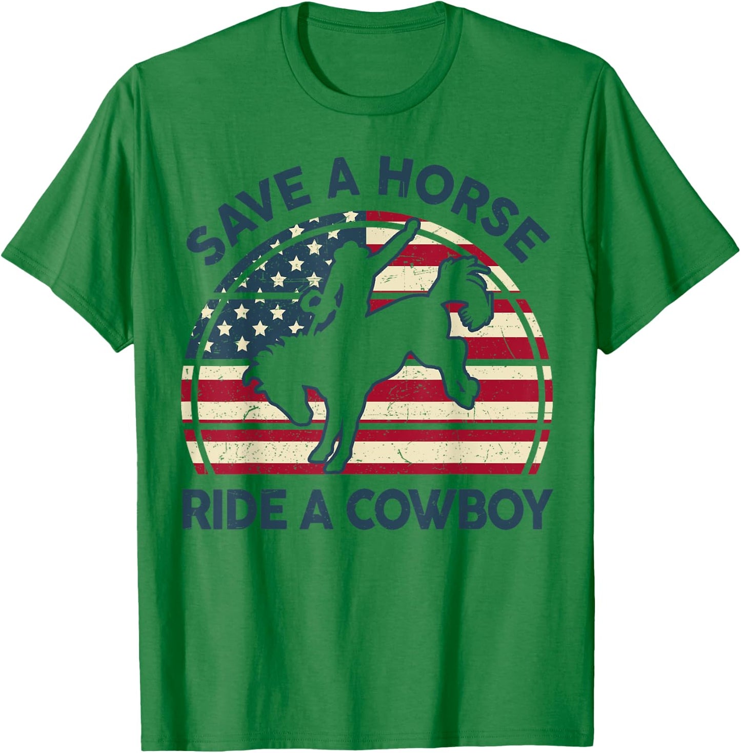 Rodeo Save Horse Ride Cowboy Men Women Funny Western Riding T-Shirt - T-Shirt | Irish Green