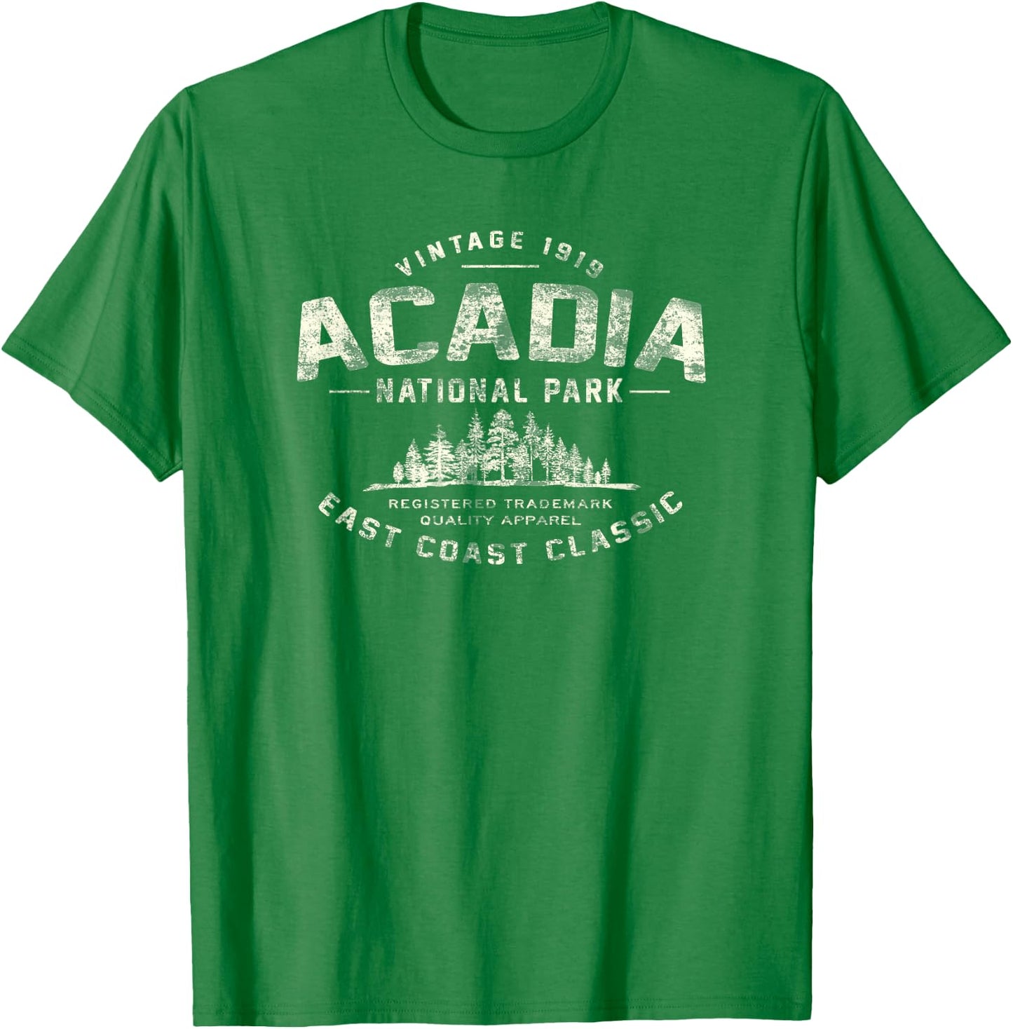 Acadia National Park Vintage T-Shirt - T-Shirt | Irish Green