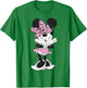 Disney Minnie Mouse Leopard Pink Bow Cutie Portrait T-Shirt - T-Shirt | Irish Green