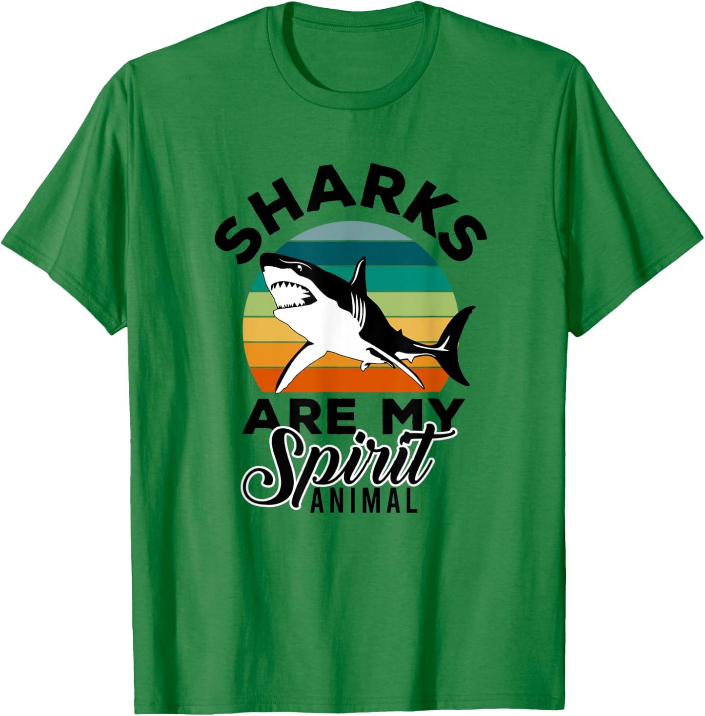 Sharks Are My Spirit Animal Shark Lover T-Shirt - T-Shirt | Irish Green