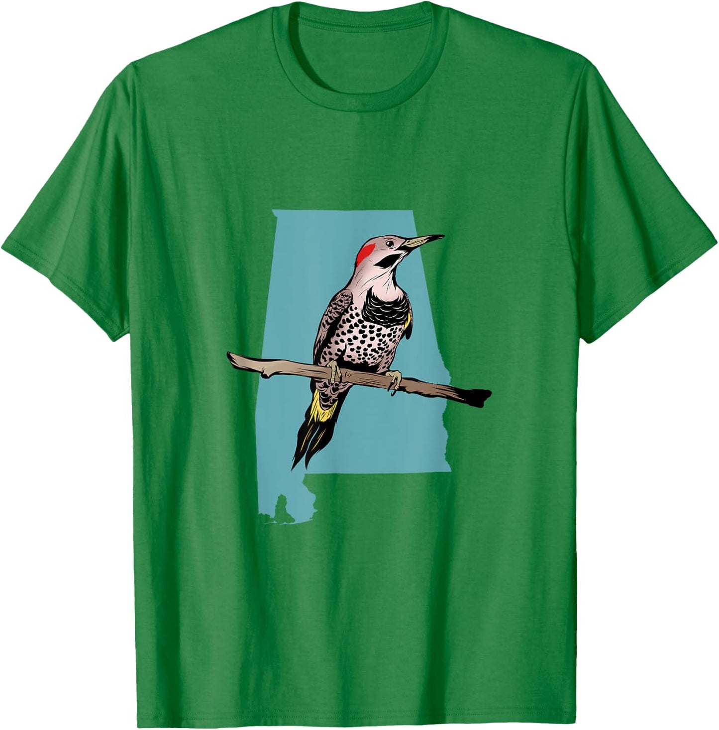 Alabama State Bird Northern Flicker Yellowhammer Outdoors T-Shirt - T-Shirt | Irish Green