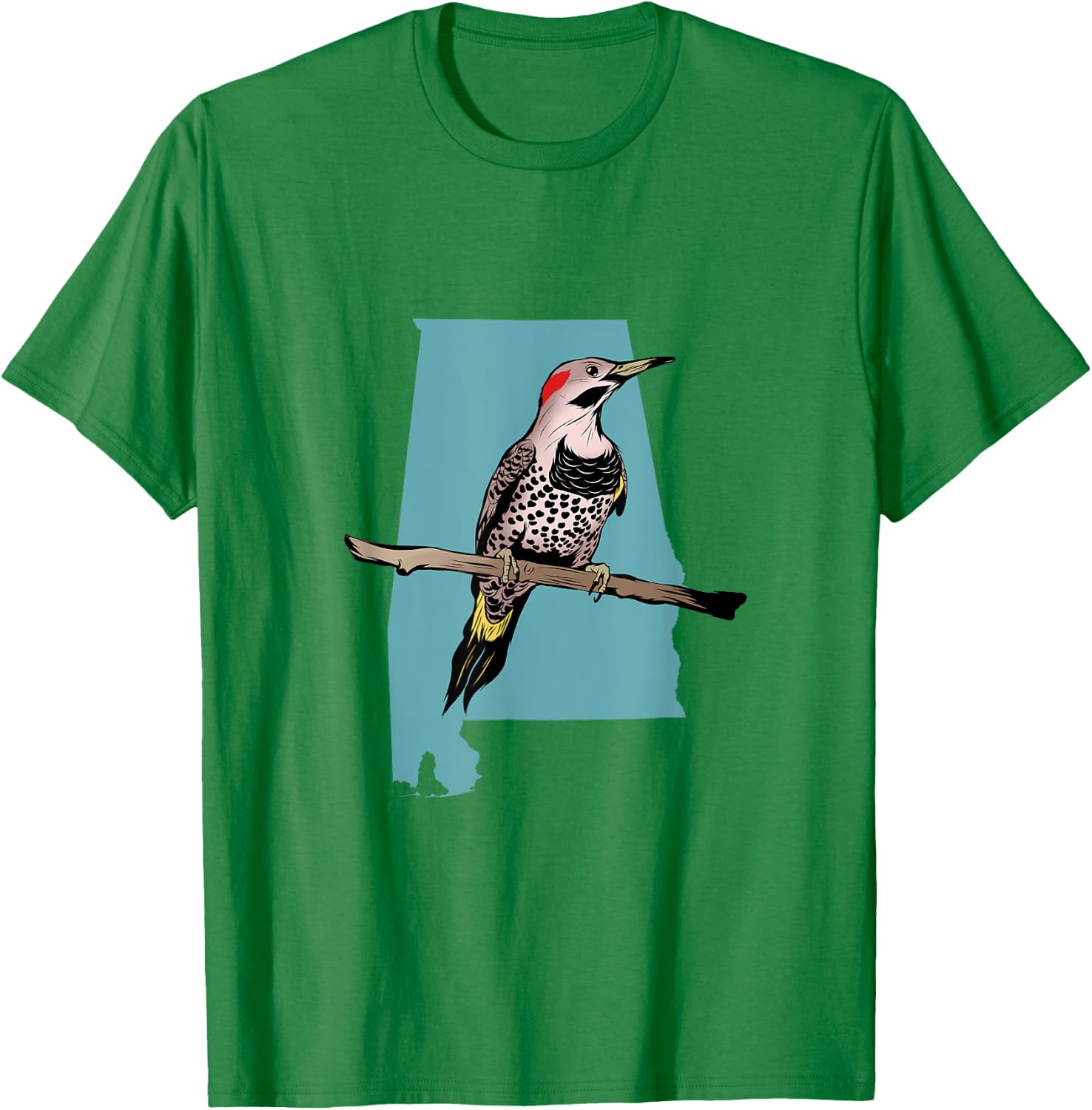 Alabama State Bird Northern Flicker Yellowhammer Outdoors T-Shirt - T-Shirt | Irish Green