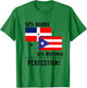 Half Puerto Rican Half Dominican Flag Boricua Domis PR RD T-Shirt - T-Shirt | Irish Green