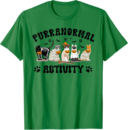 halloween cat paranormal activity ghost spooky seaso Women T-Shirt - T-Shirt | Irish Green