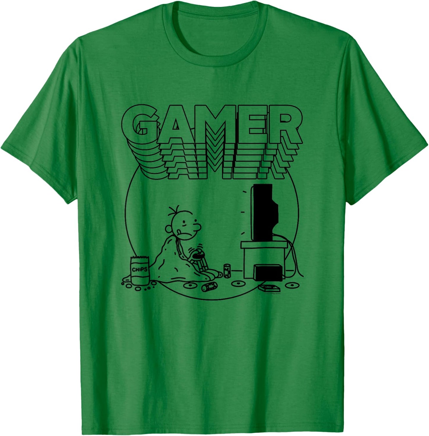 Diary of a Wimpy Kid Gamer Circle Frame T-Shirt - T-Shirt | Irish Green