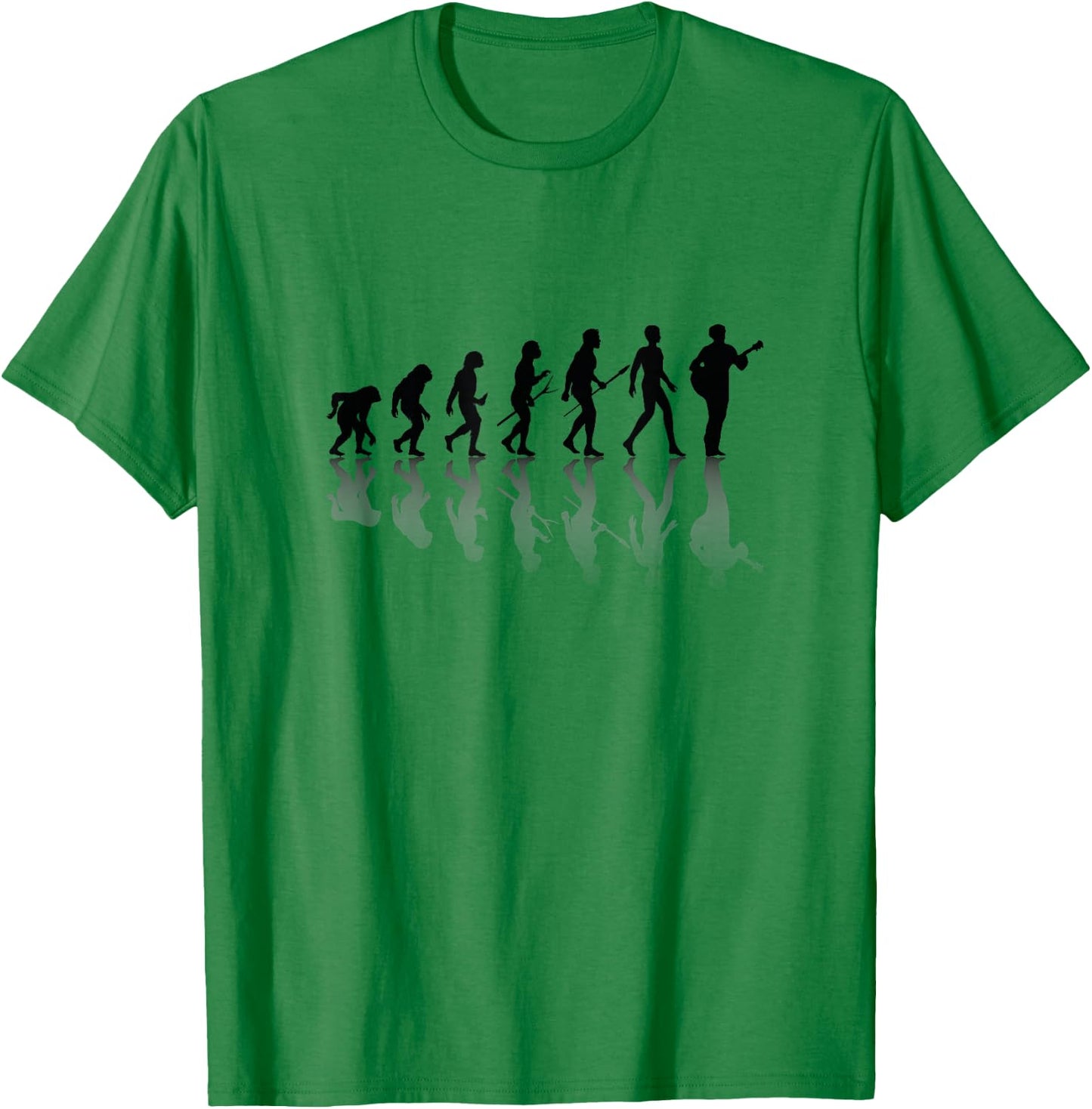 Funny Guitarist And Guitar Lover Man human Evolution Stages T-Shirt - T-Shirt | Irish Green