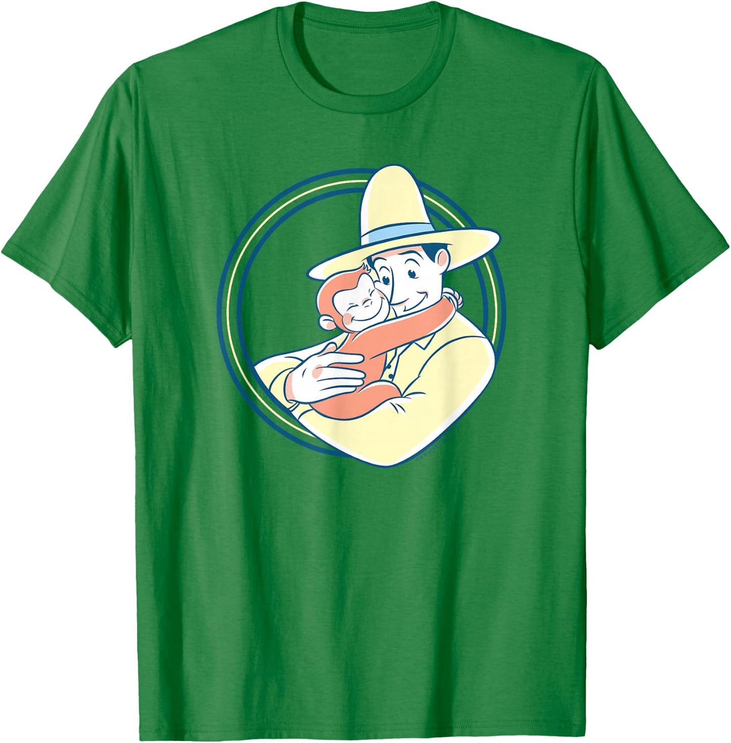 Curious George The Man with the Yellow Hat Hug T-Shirt - T-Shirt | Irish Green