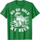 Christmas In July 2023 Hipster Santa Ho Ho Hold My Beer T-Shirt - T-Shirt | Irish Green
