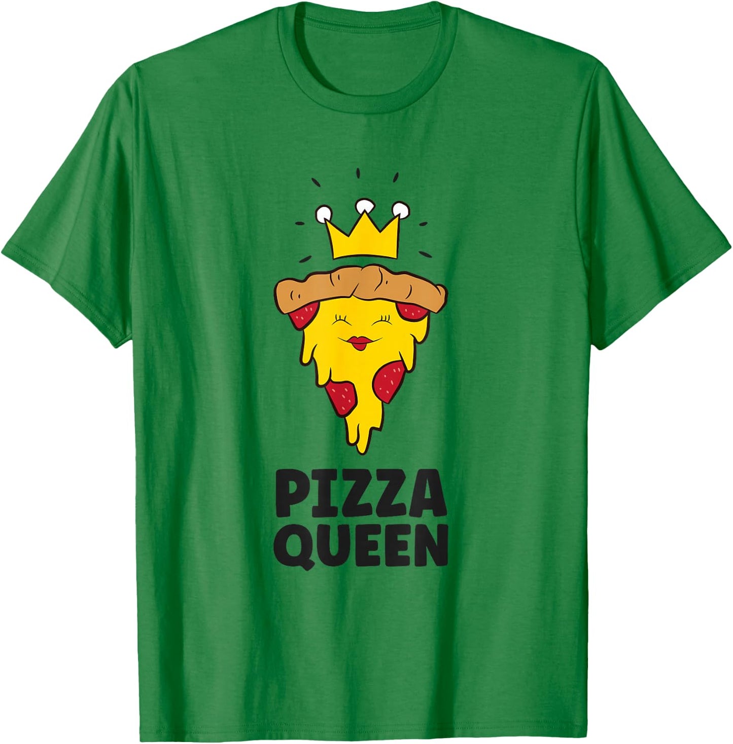 Pizza Queen Funny Pizza T-Shirt - T-Shirt | Irish Green