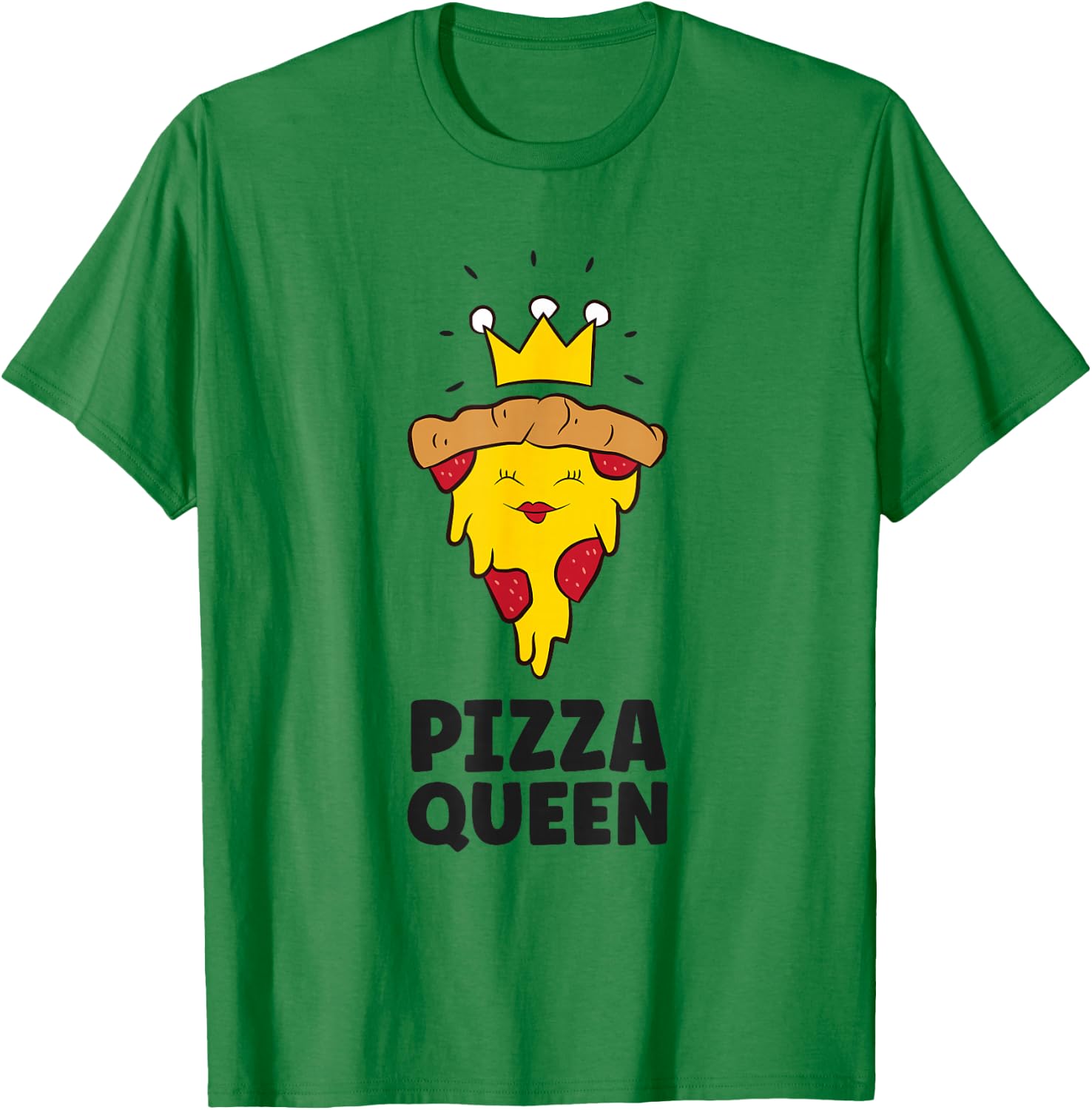 Pizza Queen Funny Pizza T-Shirt - T-Shirt | Irish Green