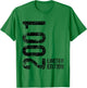 24th Birthday 24 Years Old Man Woman Vintage 2001 T-Shirt - T-Shirt | Irish Green