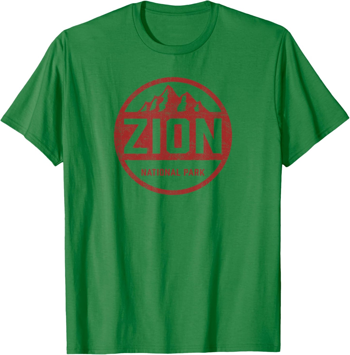 Retro Zion National Park Utah Mountain Women Men Kids Hiking T-Shirt - T-Shirt | Irish Green